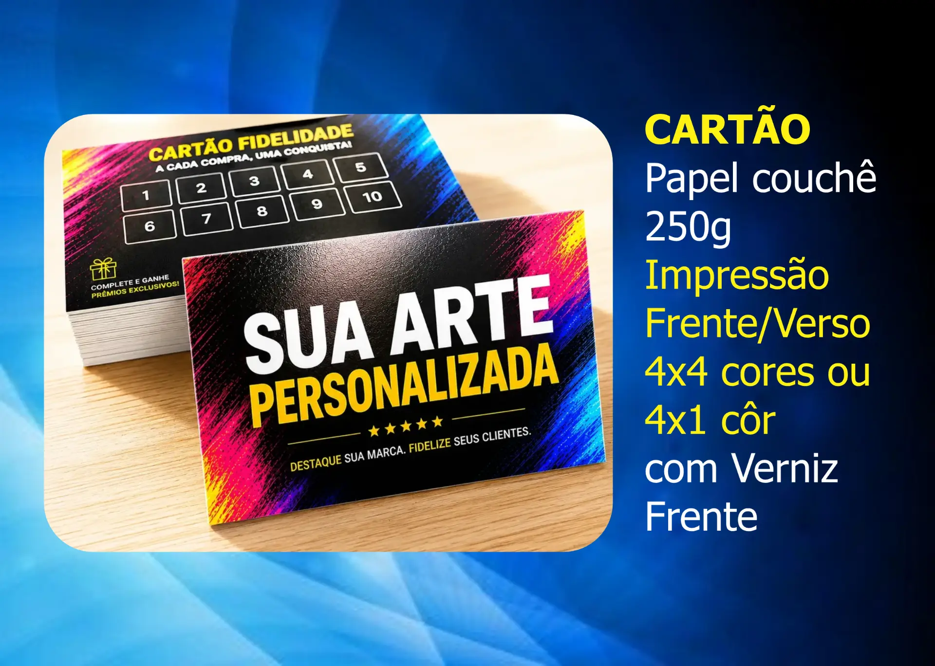 Cartões de Visita — Frente/verso 4x4
