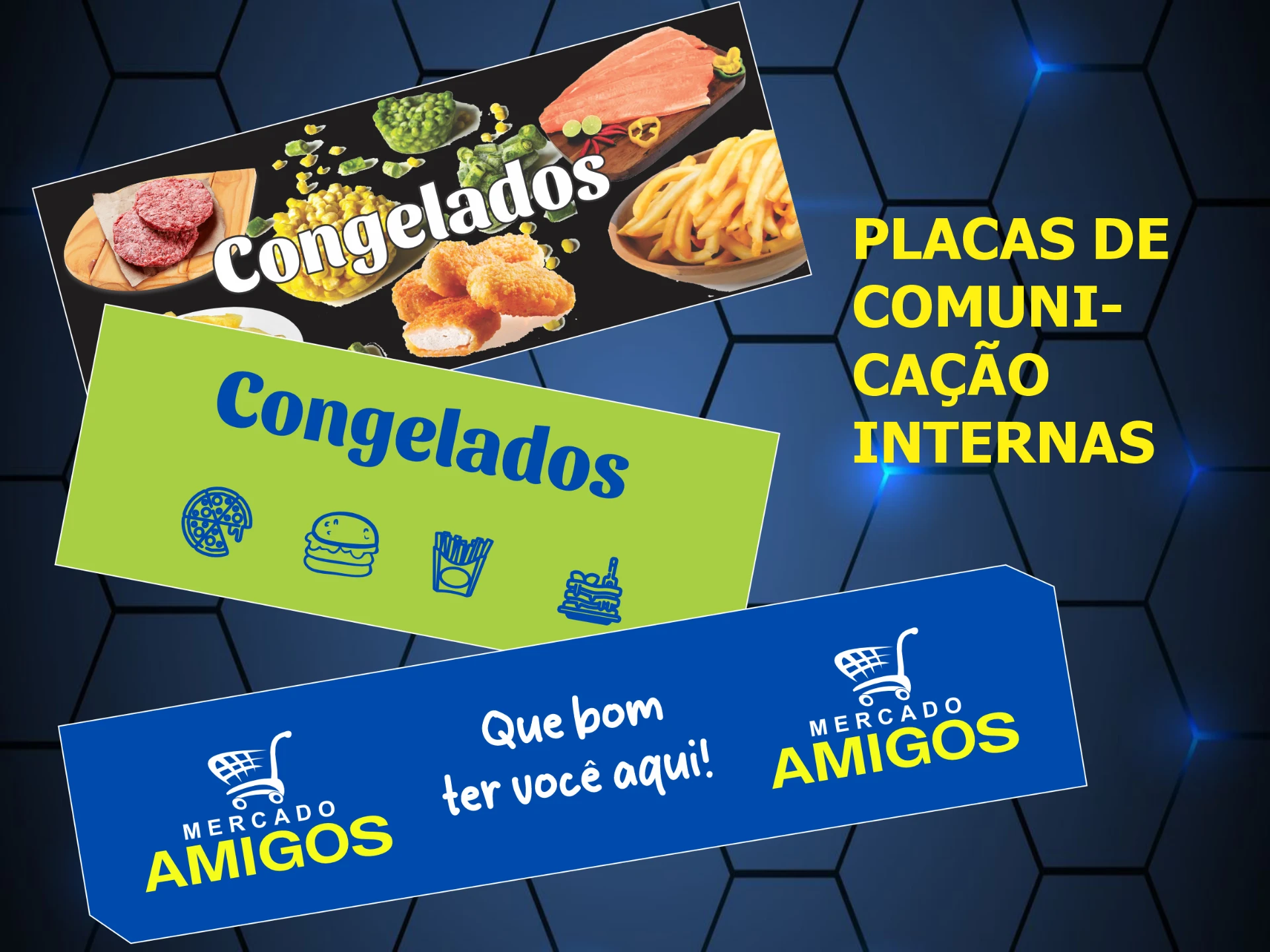 Comunicação Interna — Placas e faixas internas