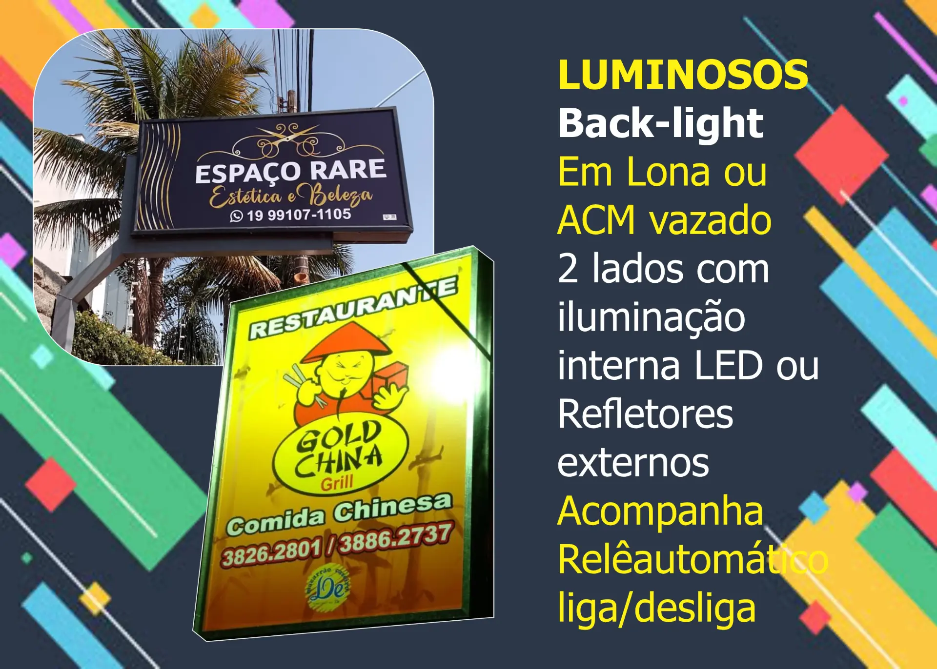 Luminosos e Totens — ACM vazado