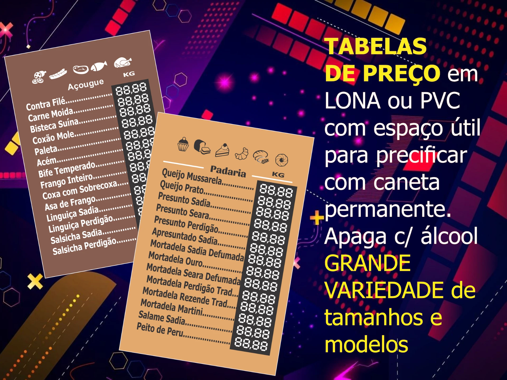 Tabelas e Precificadores — Tabelas de preço