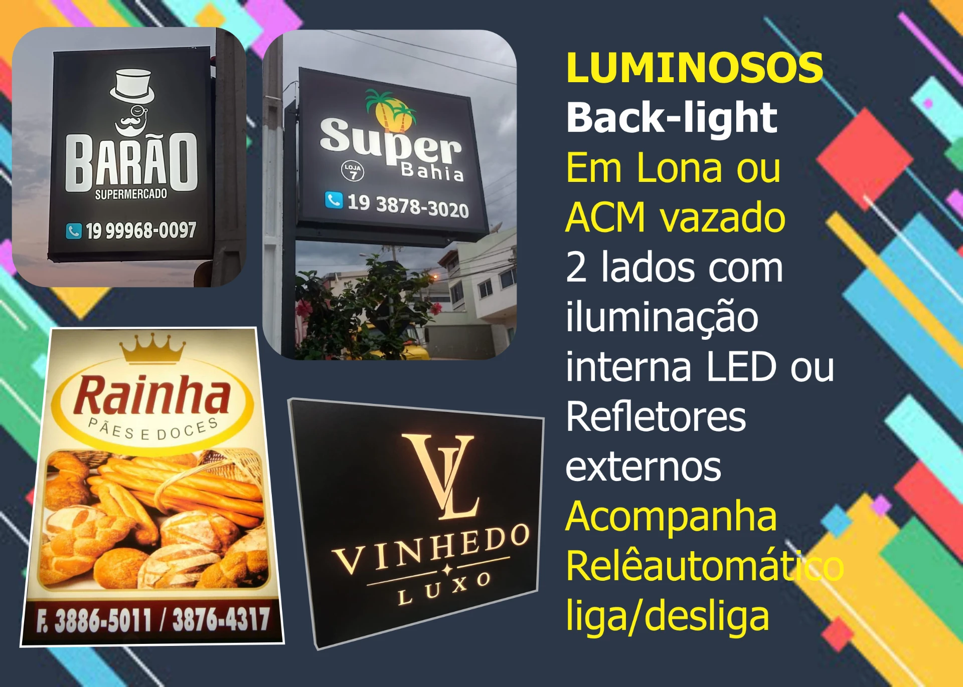Luminosos e Totens