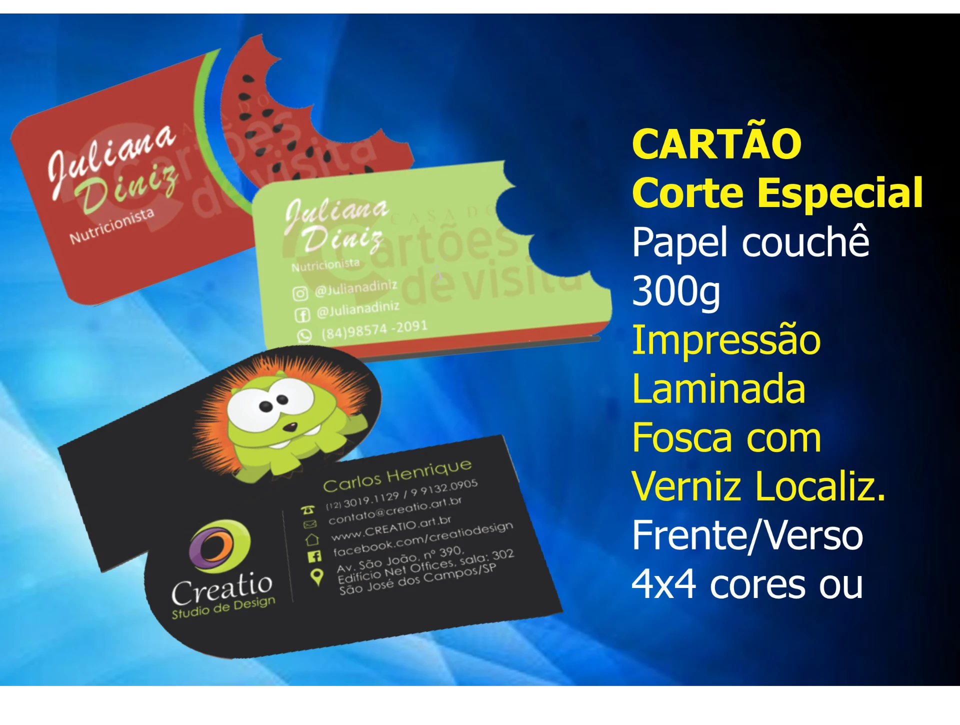 Cartões de Visita — Corte especial