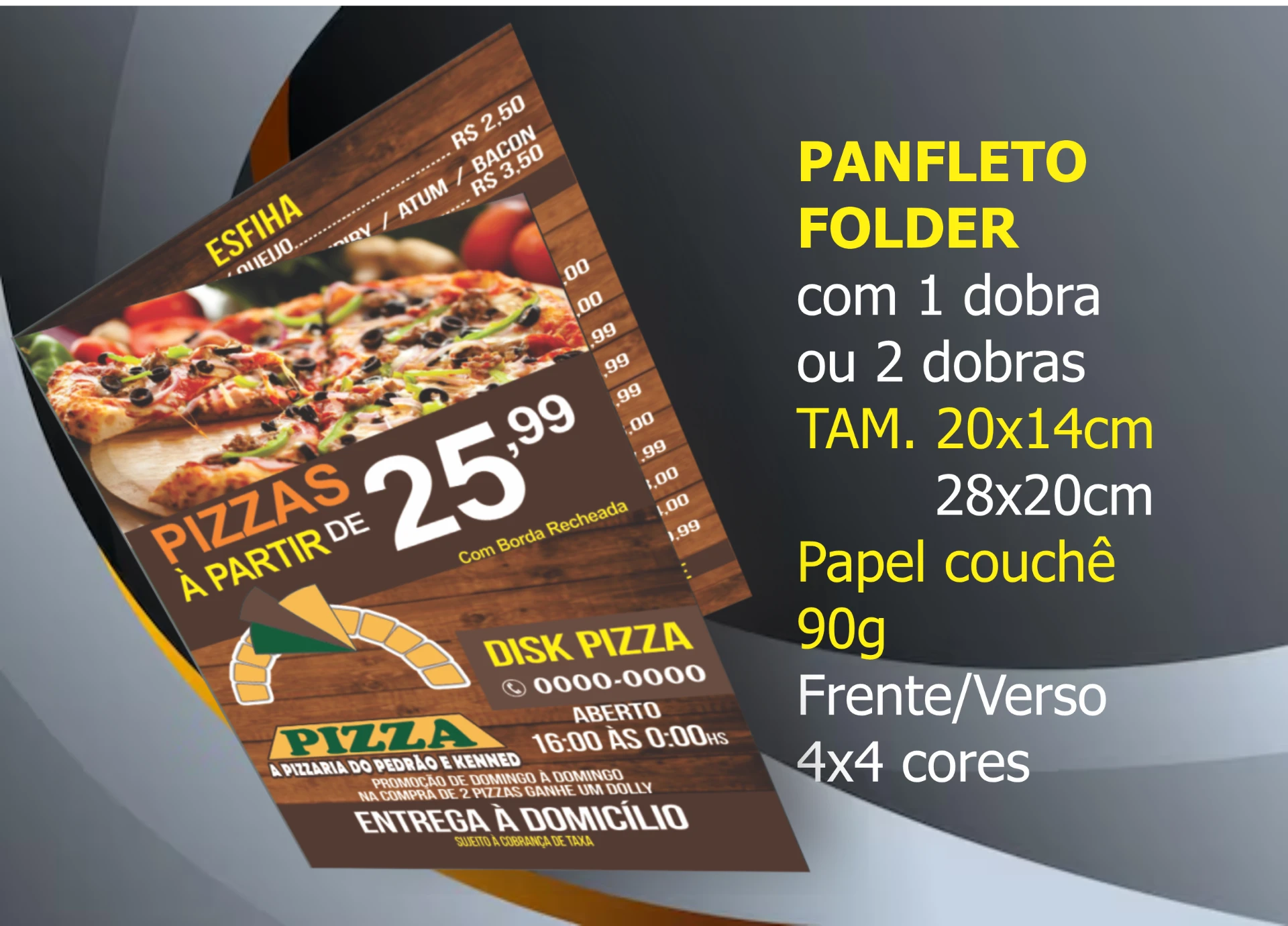 Folhetos — Folder com dobra