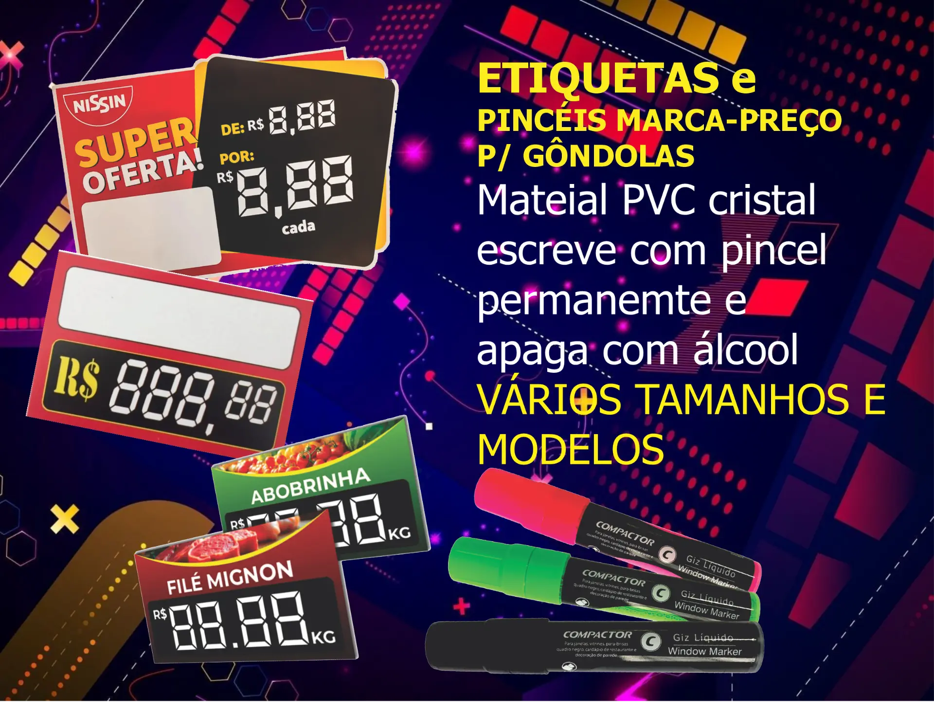 Tabelas e Precificadores — Etiquetas e pincéis marca-preço