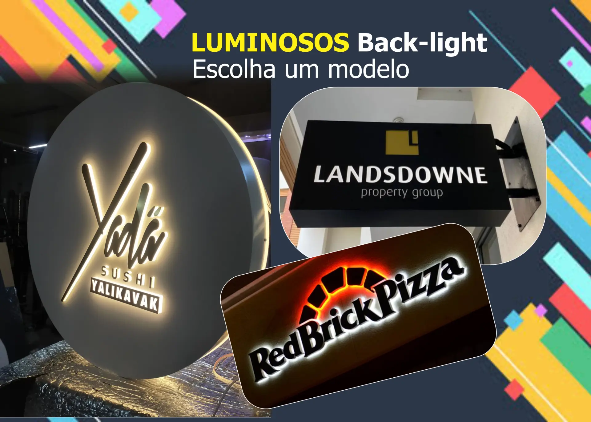 Luminosos e Totens — Letreiro back-light